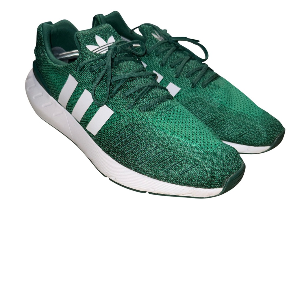 Adidas Swift Run 22 Size 13 Green White Knit Athletic Sneakers GZ3504